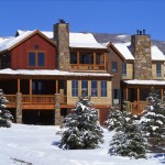 Porches-House winter day
